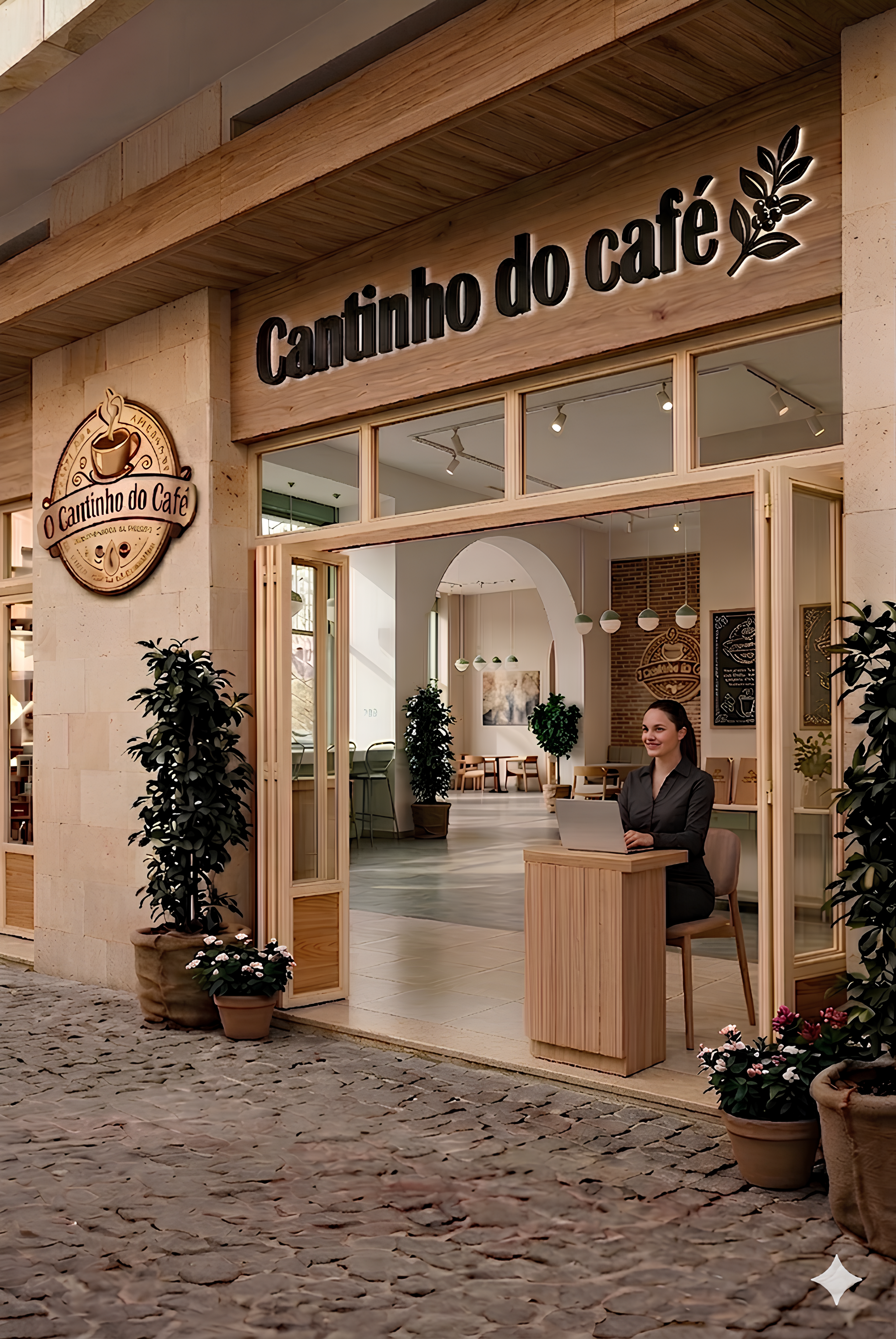 Entrada da cafeteria